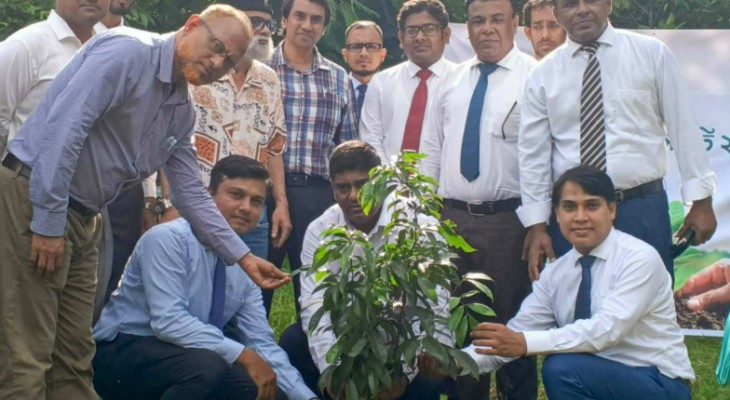 কুবিতে লংকাবাংলা ফাউন্ডেশনের ফলজ ও ঔষধি চারা রোপণ কর্মসূচি